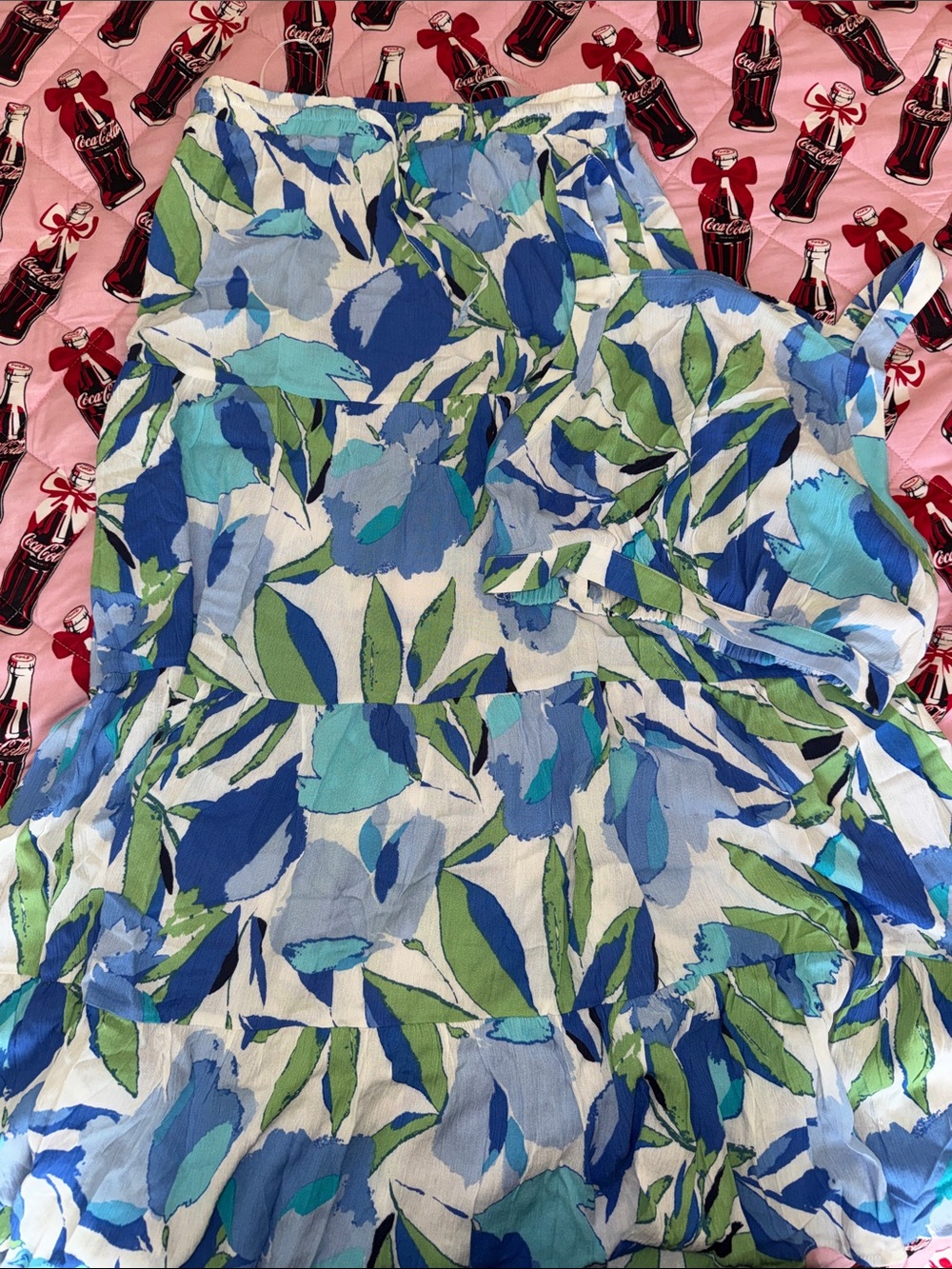 Blue & Green Floral Tiered vacation set